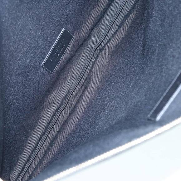 SAINT LAURENT Clutch Bag PVC Dark Brown Gold Auth bs16997 - Picture 11 of 16